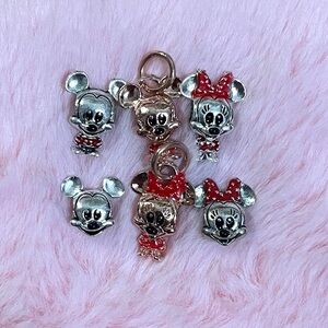 6 Disney Mickey Mouse Bead Charm Collection Bundle Set /Not Pandora